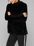 Athleta Womens Velour Turtleneck Sweatshirt Black Size M