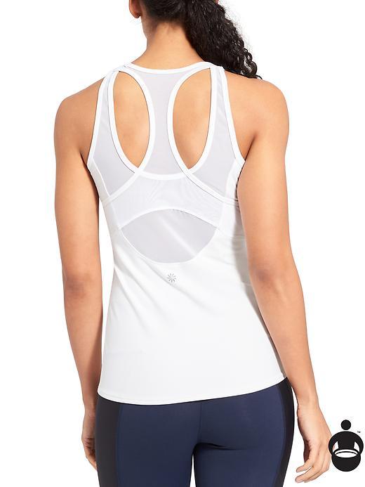 Athleta Womens Mesh Inversion Tank Size S - Bright White