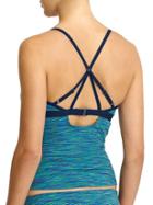 Athleta Womens Paddleout Space Dye Tankini Size Xl Tall - Dress Blue Space Dye