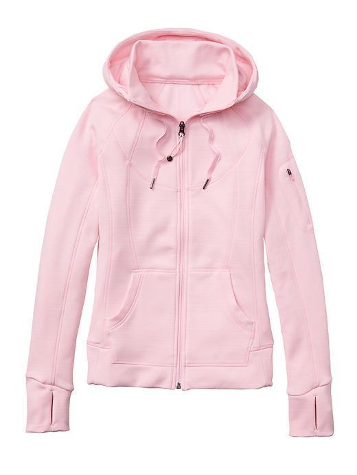 Athleta Womens Striped Strength Hoodie Size 1x Plus - Blossom Pink