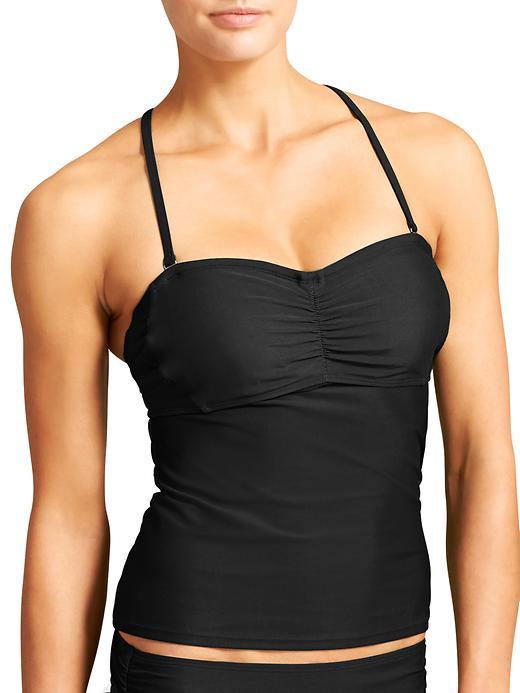Athleta Womens Bandeau Tankini Size 34b/c Tall - Black