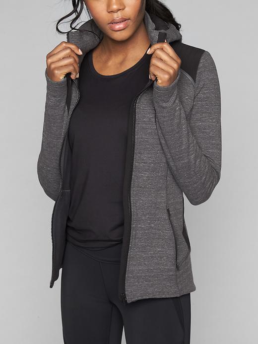 Athleta Womens Stronger Hoodie Size 2x Plus - Charcoal Heather Space Dye