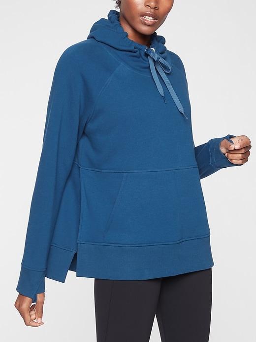 Athleta Womens Cozy Karma Longer Hoodie Peacock Size Xs