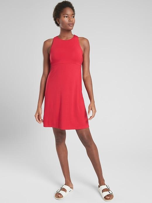 Santorini High Neck Solid Dress