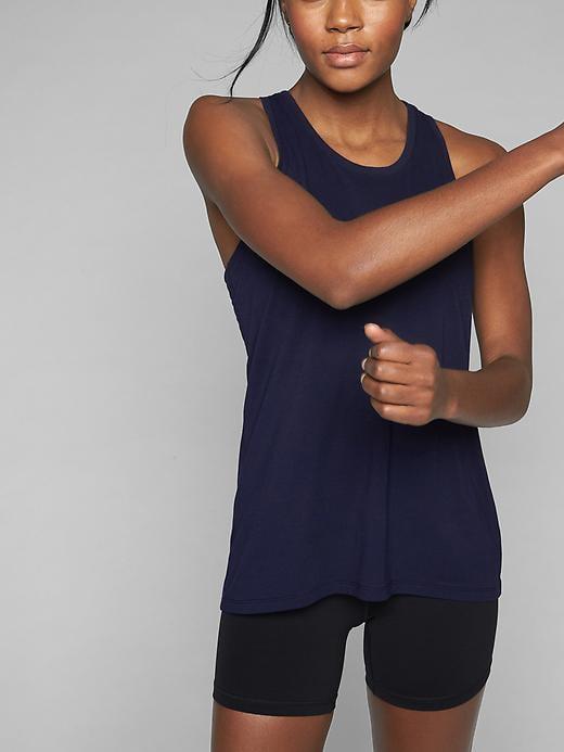 Athleta Womens Power Up Tank Size L Tall - Navy