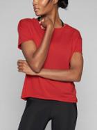 Athleta Womens Power Up Tee Size L Tall - Scorched Chili