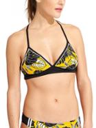 Athleta Womens Bali Batik Bikini Size L - Marigold