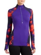 Athleta Womens Running Wild Half Zip 2.0 Electro Size L - Vibrant Cobalt