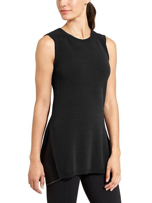 Athleta Womens Long And Lean Sweater Vest Black Size Xxs
