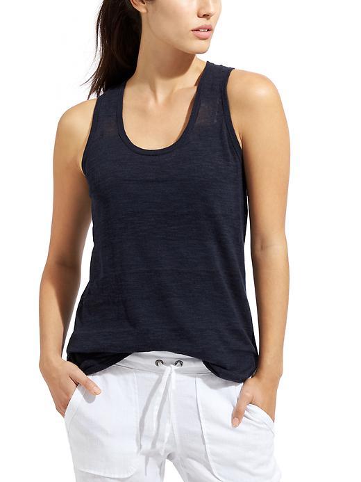 Athleta Womens Sunrise Sweater Tank Size Xl - Navy