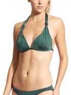 Athleta Womens Aqualuxe Halter Bikini Size L - Summer Opal