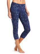 Athleta Womens Zebra Chaturanga Capri Size L - Dress Blue