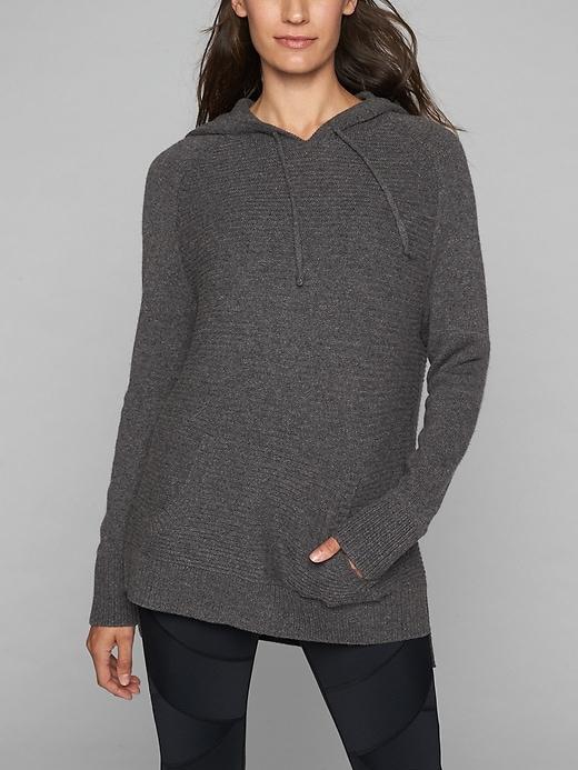 Athleta Womens Cashmere Hoodie Charcoal Grey Heather Size Xxs