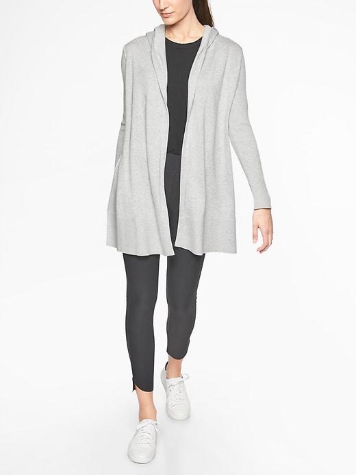 Athleta Womens Highland Wrap Light Grey Heather Size L