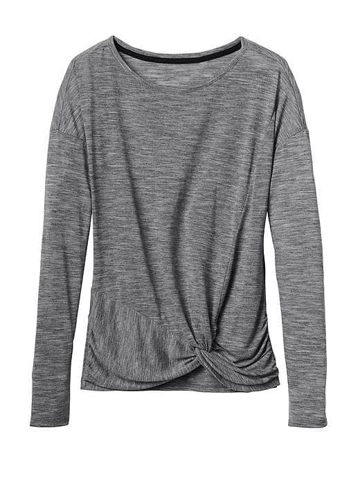 Athleta Womens Birch Top Size M - Grey Heather