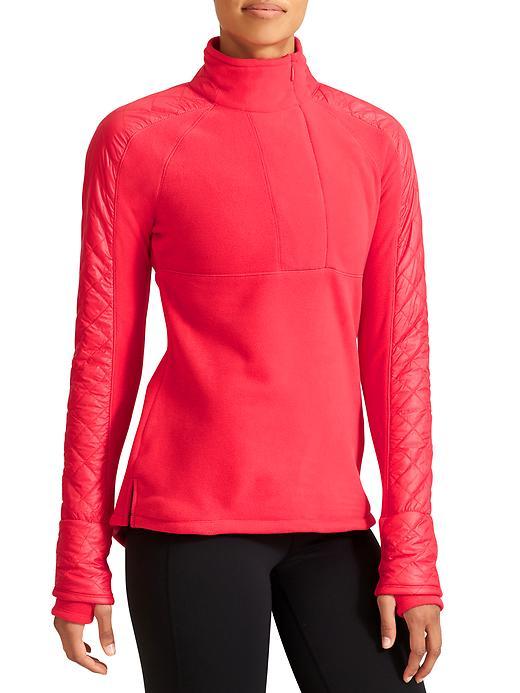 Athleta Womens Vortex Half Zip Size L Tall - Red Delicious