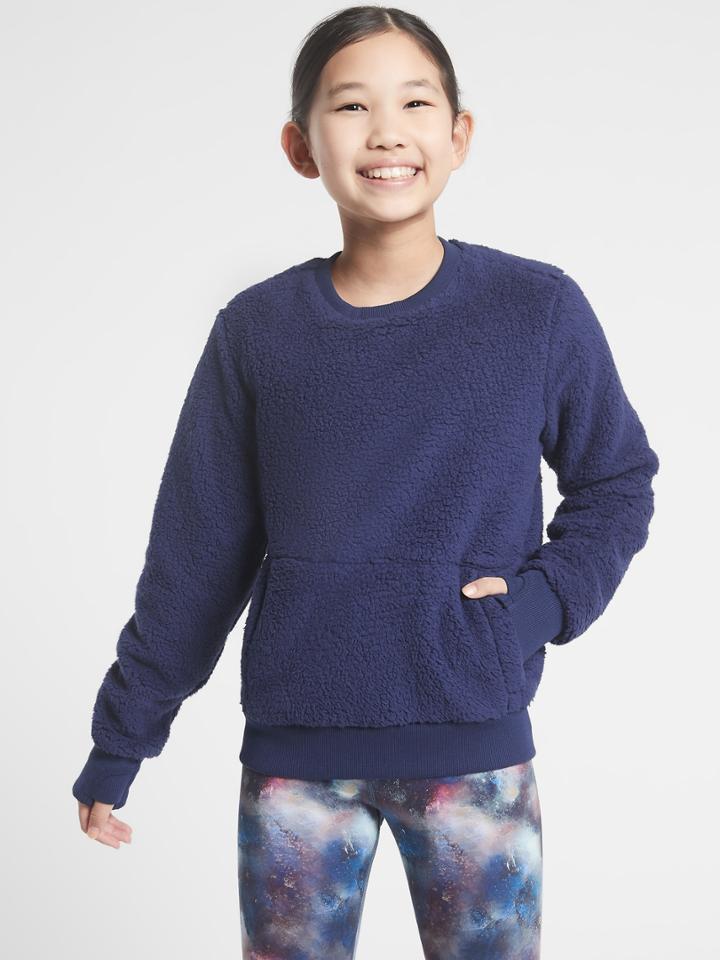 Athleta Girl So Snug Sherpa Crewneck Sweatshirt