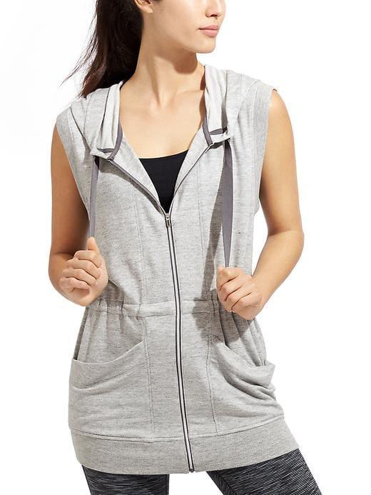 Athleta Womens Lotus Vest Grey Heather Size Xl