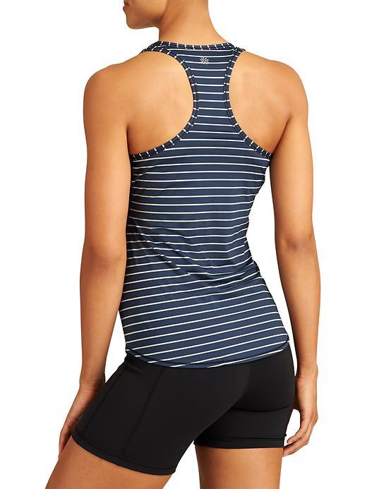 Athleta Womens Shine Stripe Chi Tank Size 1x Plus - Navy