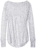 Athleta Womens Twilly Slashneck Top Size S - Grey Heather