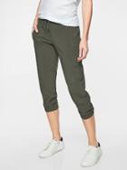 Athleta Womens La Viva Capri Black Olive Size 4