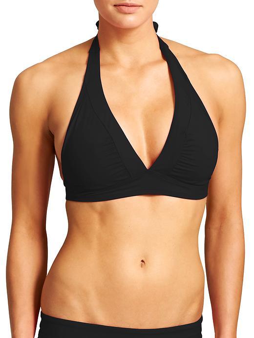 Athleta Womens Shirrendipity Halter Bikini Top Size Xxs - Black