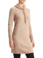 Athleta Womens Traverse City Sweater Dress Size M - Camel Marl