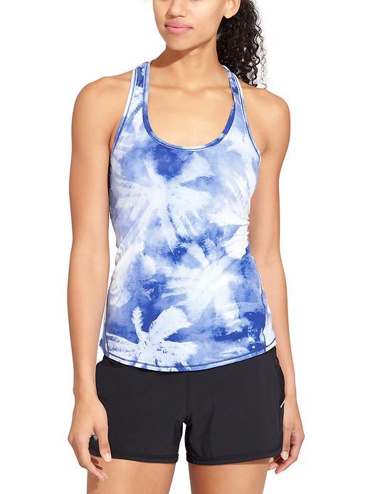 Athleta Womens Sea Palm Chi Tank Size Xs - Blue