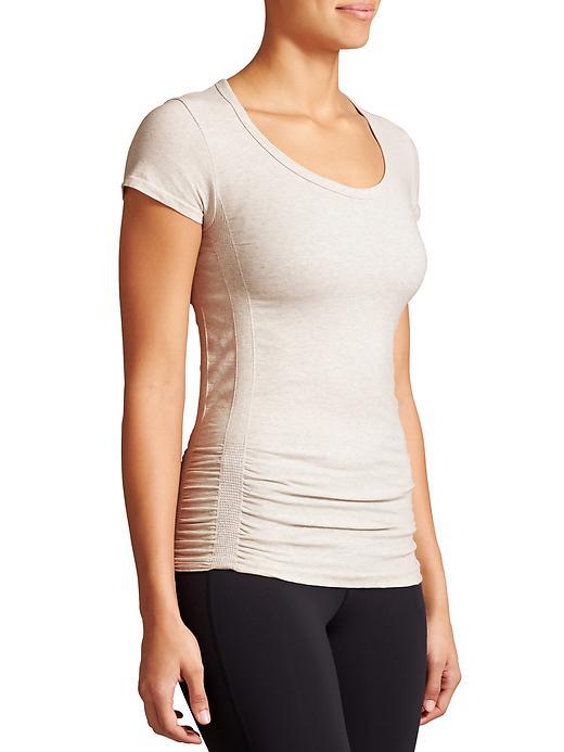 Athleta Womens Pure Tee Size L - Oatmeal Heather