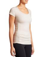 Athleta Womens Pure Tee Size L - Oatmeal Heather