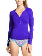 Athleta Womens Pacifica Upf Top 3.0 Size S Tall - Powerful Blue