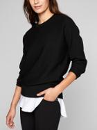 Athleta Womens Thermal Honeycomb Dolman Size L - Black