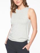Athleta Womens Cloudlight Asym Side Tie Tank Light Grey Heather Size M