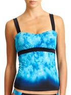 Athleta Womens Bali Pura Tankini Bora Bora Blue Print Size 40b/c