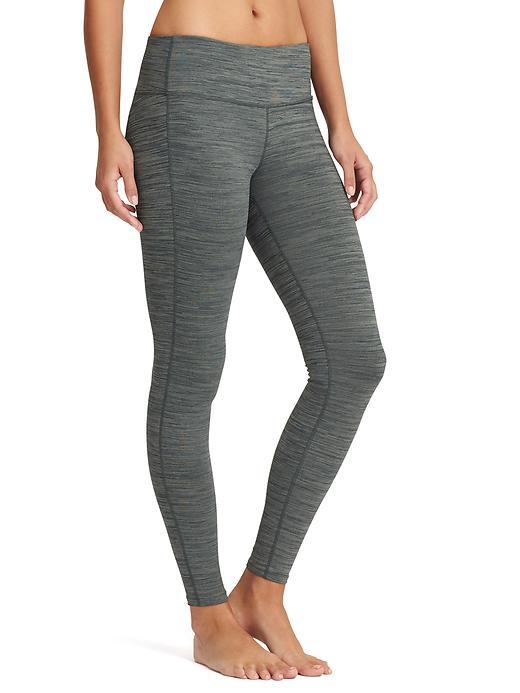 Athleta Womens High Rise Chaturanga Tight Spacedye Size L Tall - Jasper Green