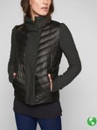 Athleta Womens Responsible Down Sweater Jacket Size M - Black/ Charcoal