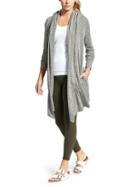 Athleta Womens Hooded Open Front Wrap Size L - Grey Heather