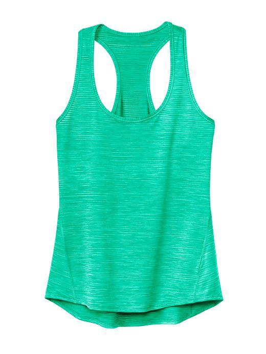 Athleta Womens Shadow Stripe Chi Tank Size L Tall - Mint Green