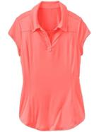 Athleta Womens Swing Time Polo Size Xs - Light Coral Sizzle