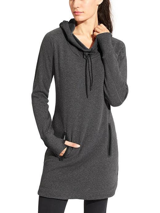 Athleta Womens Cozy Karma Dress Size L Tall - Charcoal Heather