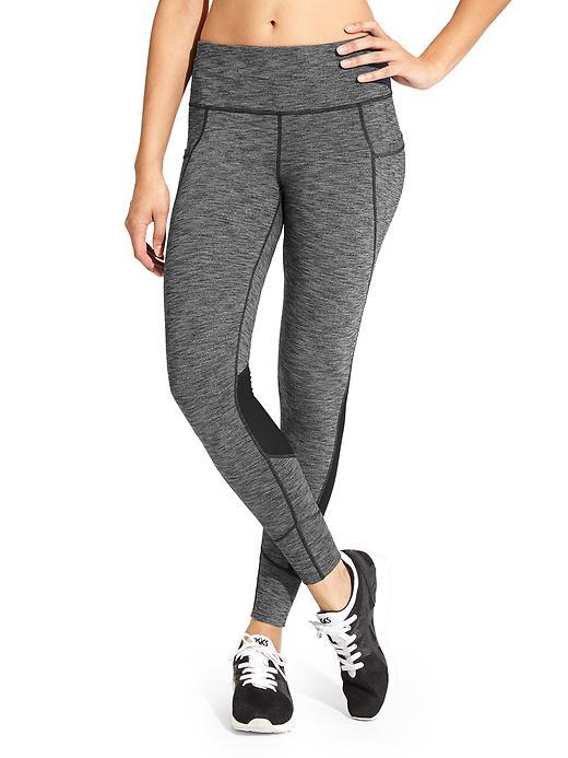 Athleta Womens Relay Tight 2.0 Size L Tall - Black Heather