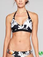 Athleta Womens Polynesia Halter Bikini Size 32b/c - Black