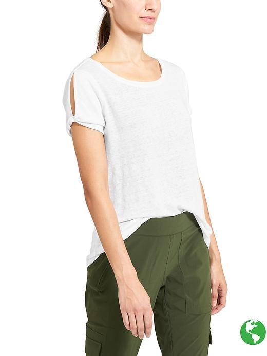 Athleta Womens Zephyr Tee Size L - Bright White