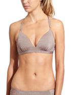 Athleta Womens Aqualuxe Molded Cup Bikini Size L - Foxtail Taupe