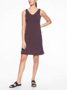 Athleta Womens Santorini V Neck Solid Dress Wild Raisin Size 2x