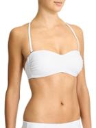 Athleta Womens Molded Bandeau Bikini Size L - Bright White