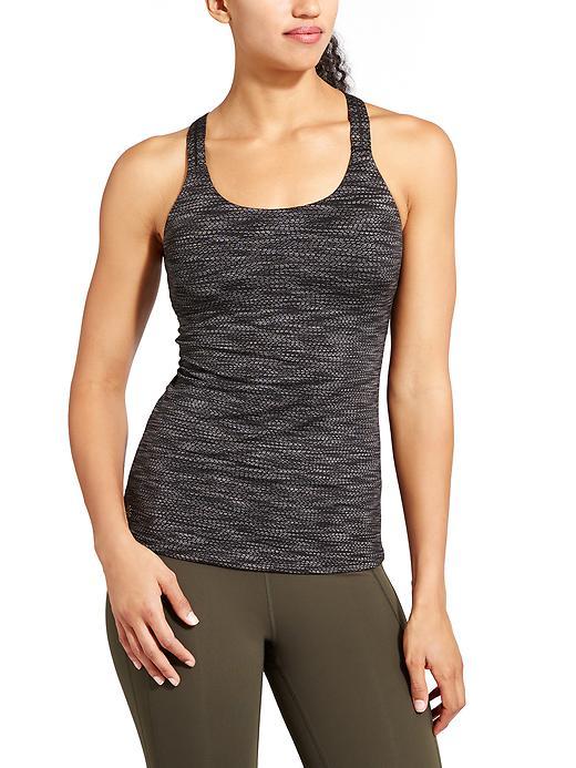 Athleta Womens Jacquard Optimism Tank Black Size S