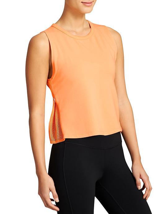 Athleta Womens Citytime Sweatshirt Tank Size L - Tiger Lily Orange Heather