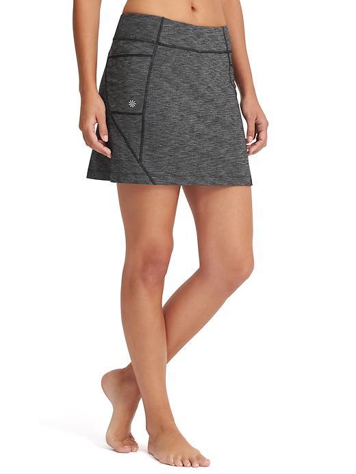 Athleta Womens Excursion Skort Size L Tall - Black Heather
