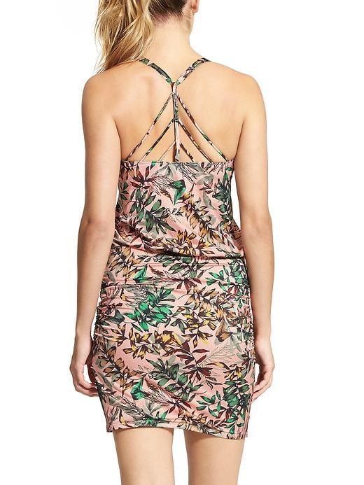 Athleta Womens Estuary Aqualuxe Swim Dress Floral Size L